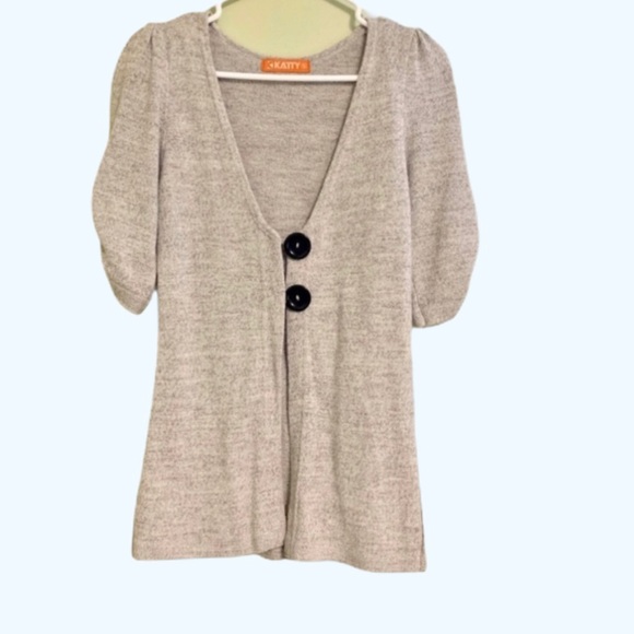 Women’s Cardigan Sweater Gray - Picture 2 of 8